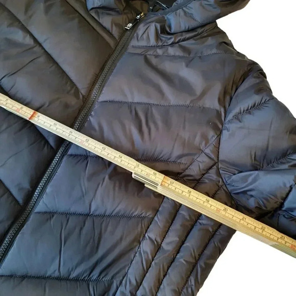 Tommy Hilfiger Womens Hooded Chevron Packable Jacket Logo Size Large L B… - Picture 11 of 14